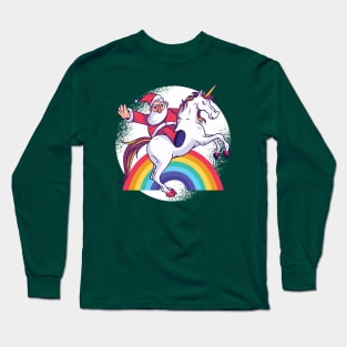 Santa Unicorn Long Sleeve T-Shirt